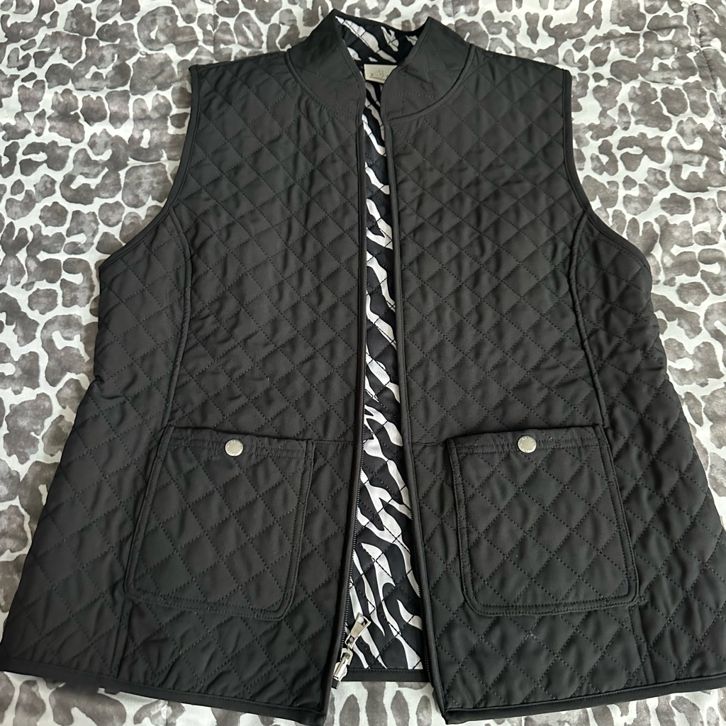 Ep Pro Quilted Zip Front Golf Vest Sz Lg